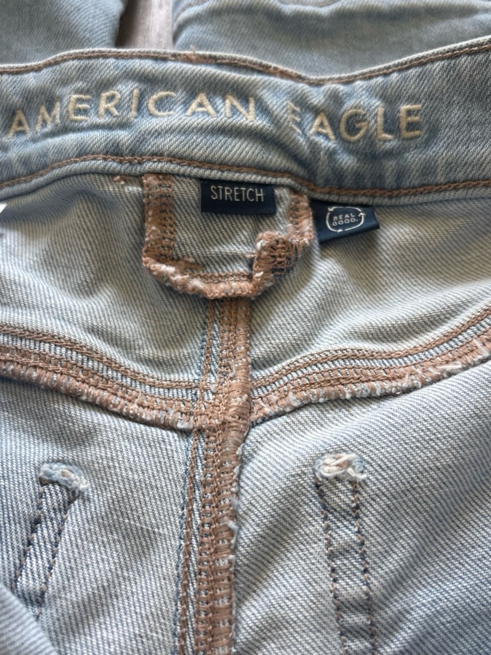 American Eagle Outfitters Light Blue High-Rise Wide Leg Jeans - Picture 4 of 6